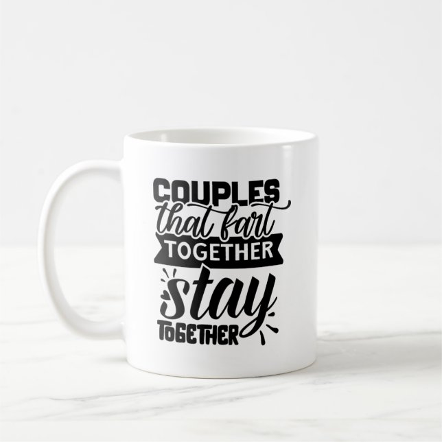 Mug de café amusant | Mug de café Couples | (Gauche)