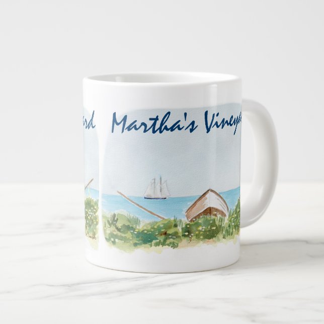 Mug de café aquarelle Martha's Vineyard (Devant droit)