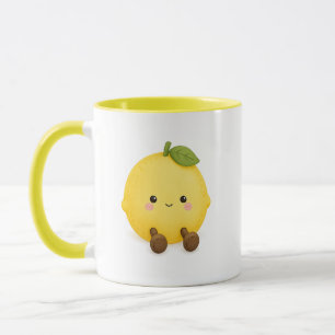 Mug de café au citron Kawaii Mignon