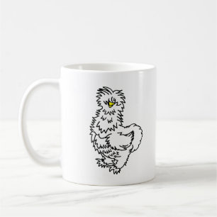 Mug de café au poulet blanc en Silkie