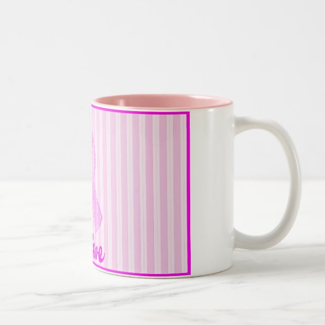 Mug de café au ruban rose (Droit)