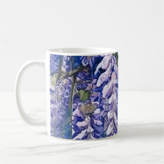Mug de café avec Fleur de Wisteria Design