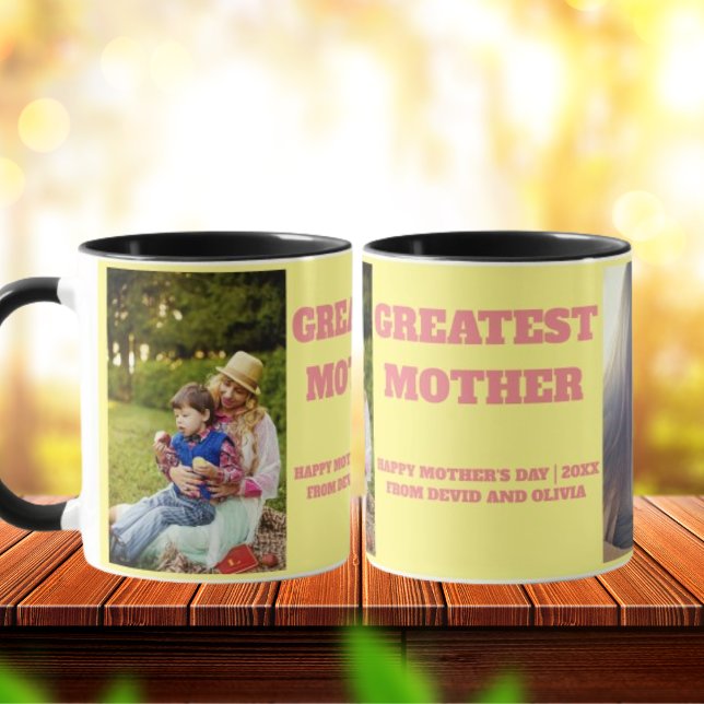 Mug de café avec texte et photo pour la fête des m (Créateur téléchargé)