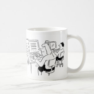 Mug de café avec traitement de texte d'entrée de d