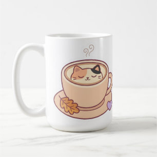 Mug de café avec un chat mignon Kawaii