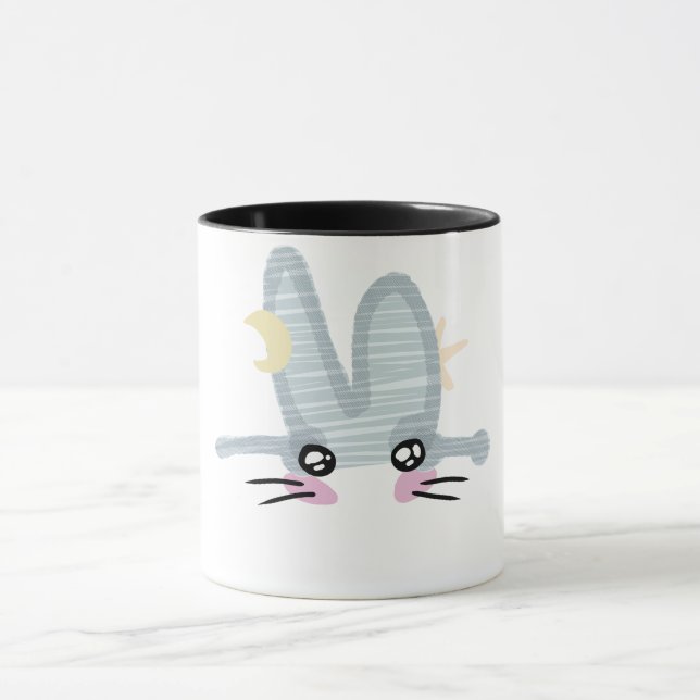 Mug de café avec un lapin mignon (Centre)