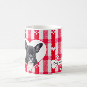 Mug de café Bulldog Français en forme de coeur per