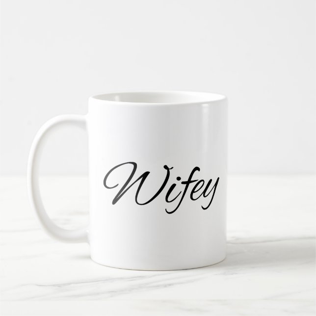 Mug de Café Calligraphie Petite Femme (Gauche)