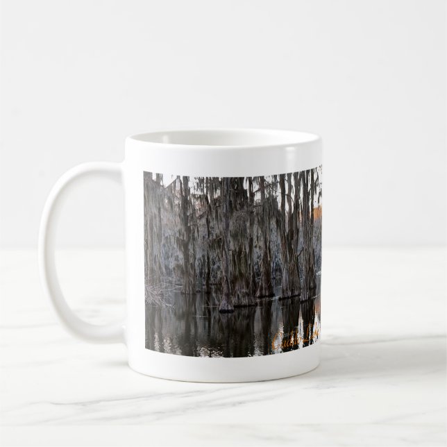 Mug de café - Coucher de soleil du lac Caddo002 (Gauche)