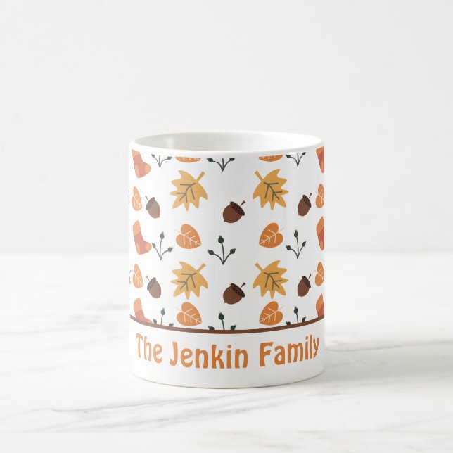 Mug de café d'automne personnalisé (Centre)