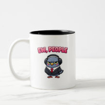 Mug de café de bureau de pigeon de gens Ew drôle