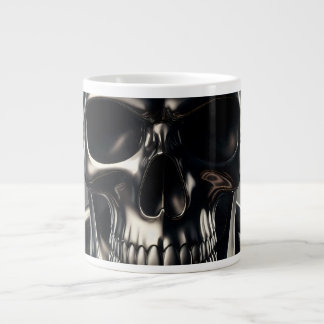 Mug de café de crâne métallique