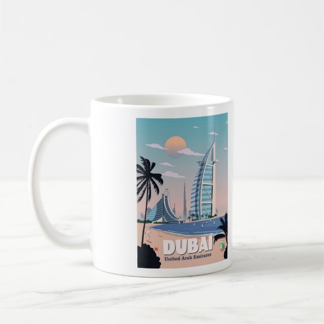 Mug de café de Dubaï - Taille 11oz (Gauche)