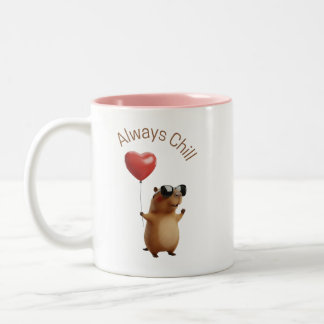 Mug de café de la Saint-Valentin Capybara Mignon T