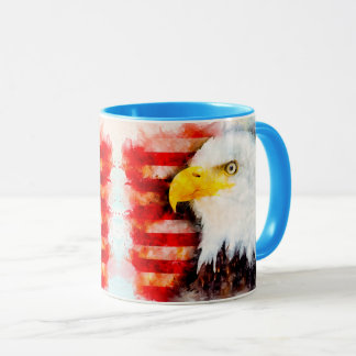 Mug de café de l'aigle américain