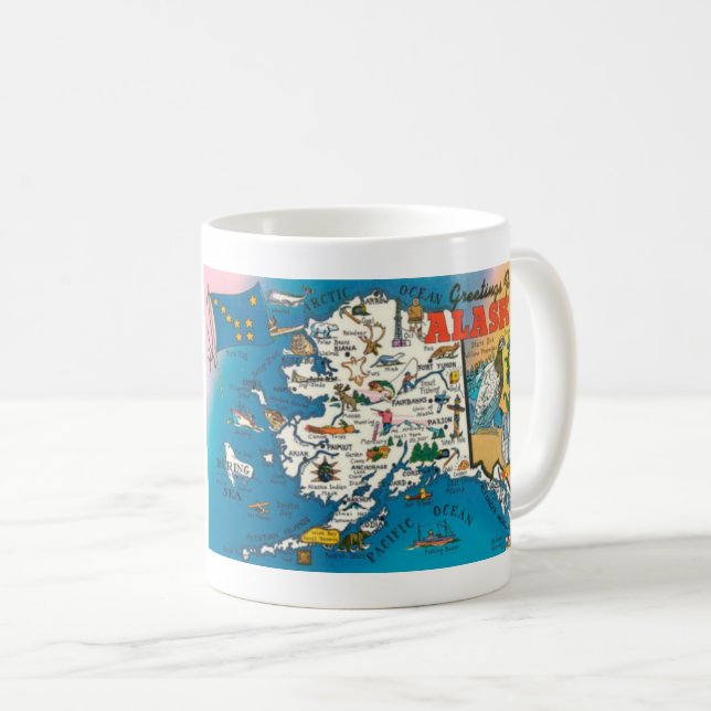 Mug de café de l'Alaska (Devant droit)