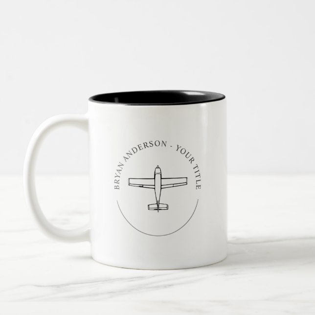 Mug de café de l'aviation de l'avion (Gauche)