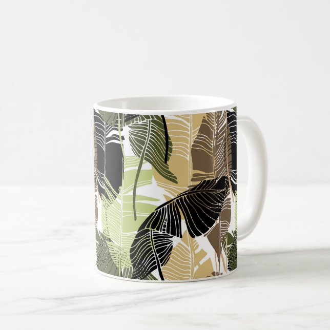Mug de café de palmes tropicales (Devant droit)