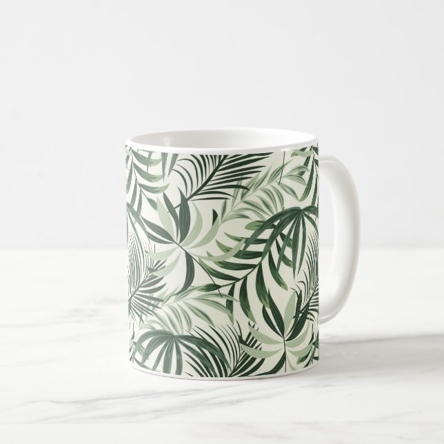 Mug de café de palmes tropicales (Devant droit)