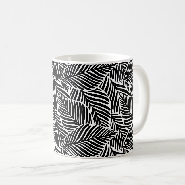 Mug de café de palmes tropicales (Devant droit)