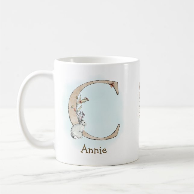 Mug de café de printemps de lapin de Pâques (Gauche)