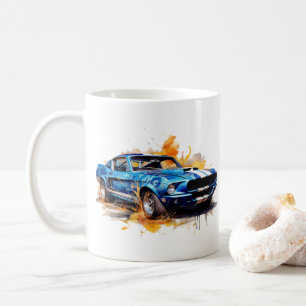 Mug de café de voiture musculaire