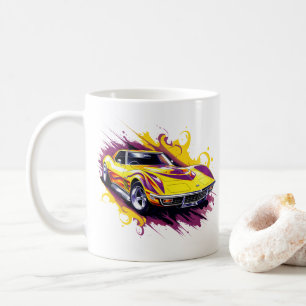 Mug de café de voiture musculaire