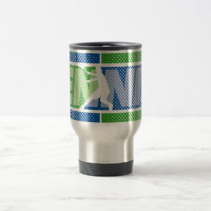 Mug de café de voyage de tennis avec design cool