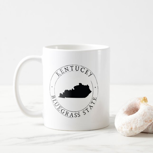 Mug de café d'État de l'herbe bleue du Kentucky (Avec donut)