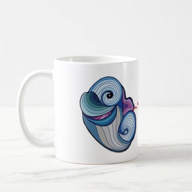 Mug de café Dolphin Abstrait (Gauche)