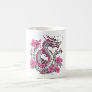 Mug de café Dragon Fleur