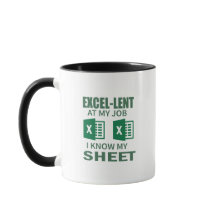 Mug de café drôle de feuille de calcul Excel pour