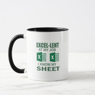 Mug de café drôle de feuille de calcul Excel pour