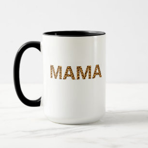 Mug de café Empreinte de léopard Mama