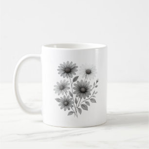 Mug de café en céramique - Design de marguerite - 