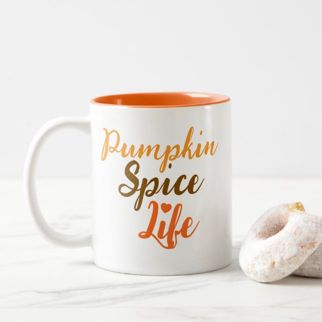 Mug de café épice citrouille (Avec donut)