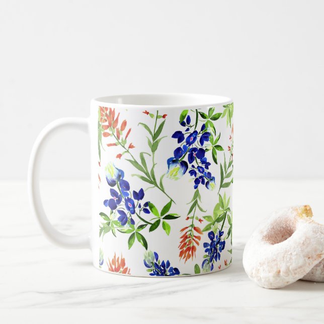 Mug de café fleur sauvage (Avec donut)
