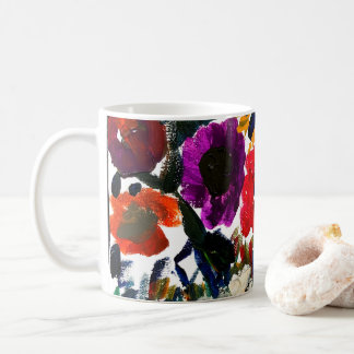 Mug de café floral coloré