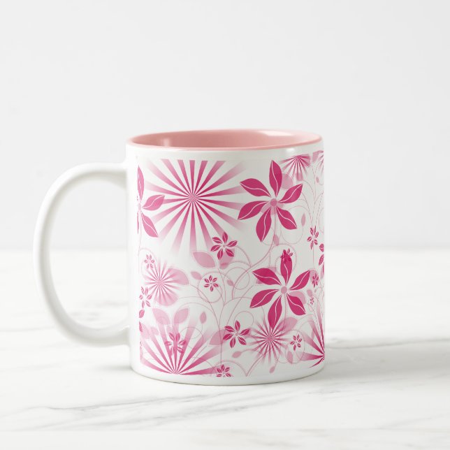 Mug de café Floral rose (Gauche)