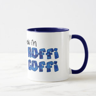 Mug de café gallois : Hoffi Coffi, effet bleu marb