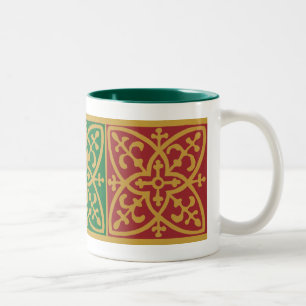 Mug de café gothique rouge et vert