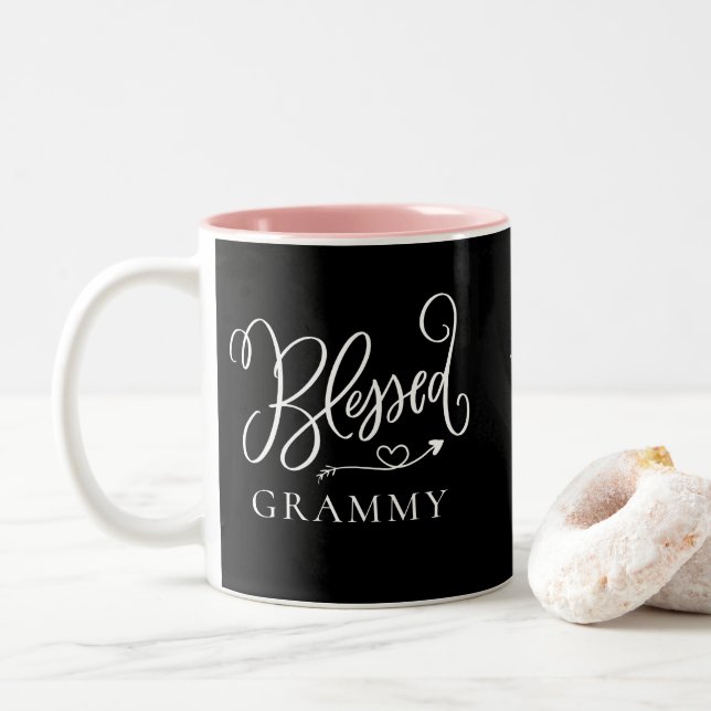Mug de café Grammy Bienheureux (Avec donut)