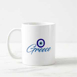 Mug de café grec mal aux yeux