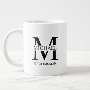 Mug de café Groomsman personnalisé classique
