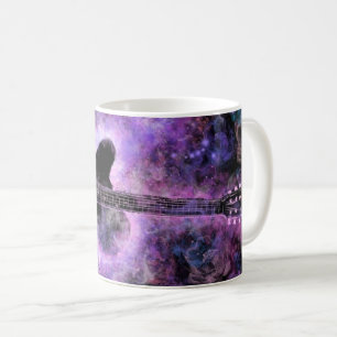 Mug de café guitare romantique
