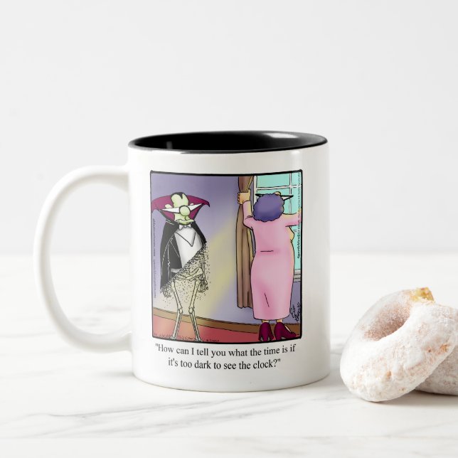 Mug de café Humour Halloween (Avec donut)