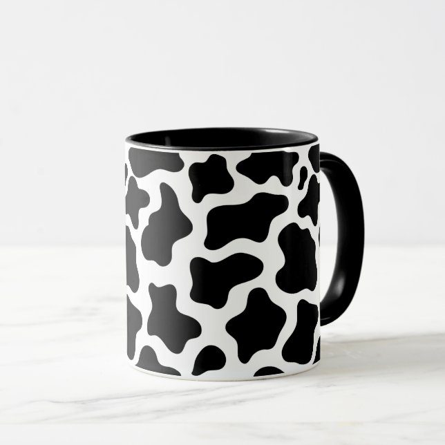 Mug de café imprimé de vache (Devant droit)