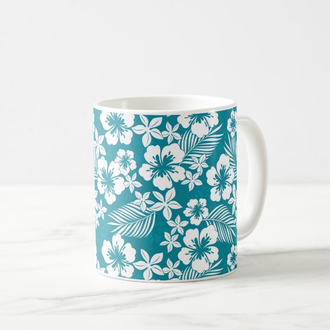 Mug de café imprimé tropical (Devant droit)
