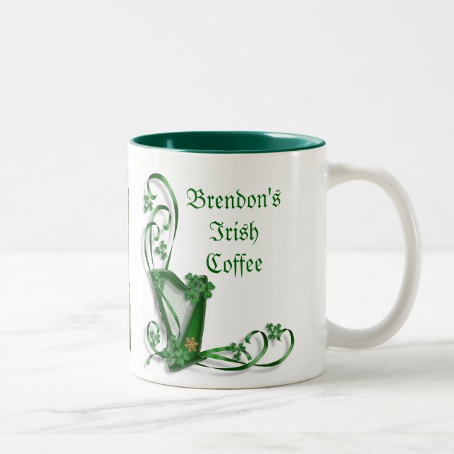Mug de café irlandais Personnalisé celtique (Droit)