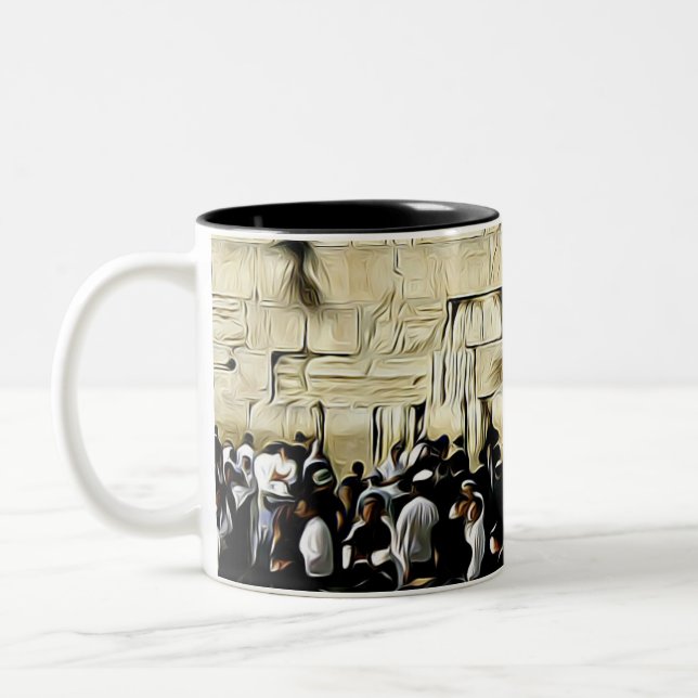 Mug de café juif de Jérusalem dans le mur occident (Gauche)